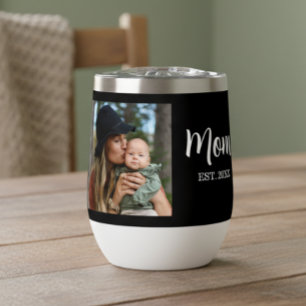 Mom Established Script Black Photo