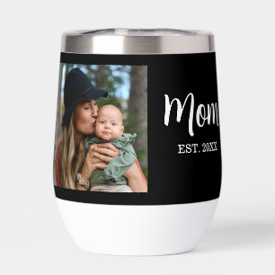 Mom Established Script Black Photo 