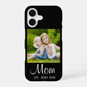 Mom Established Script Black Photo Case Mate