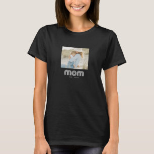 Mom Established Script Photo T-Shirt