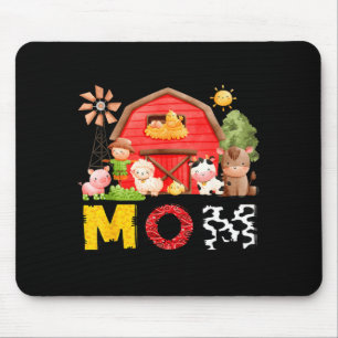 Mom Farm Cow Birthday Boy Matching Family Matching Mouse Pad