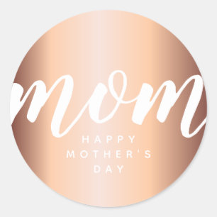 Mom faux rose gold Elegant Minimalist Sticker
