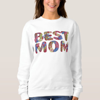 Mom Floral Lettering Design Sweatshirt