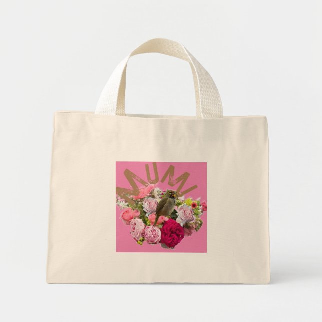 Mom! Flowers Mini Tote Bag (Front)