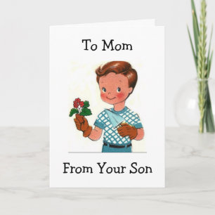 MOM FR YOUR SON REMEMBER THE GOODOLDDAYS- BIRTHDAY CARD