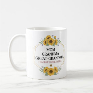 Mom Grandma Great Grandma Floral Family Pride Coffee Mug