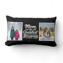 Mom Greatest Blessing 2 Custom Photo Black