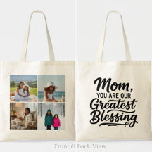 Mom Greatest Blessing 4 Custom Photo Modern Grid