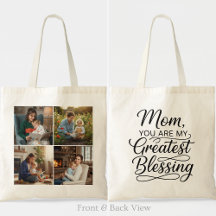 Mom Greatest Blessing 4 Photo Custom Grid Modern