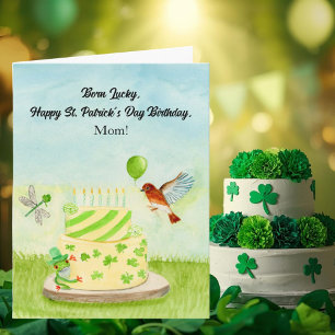 Mom Happy St Patricks Day Birthday Card