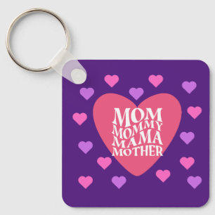  Mom has many names Metal Square Keychain