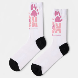 MOM Heart Footprint Socks