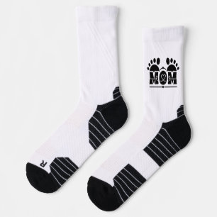 MOM Heart Footprint Socks