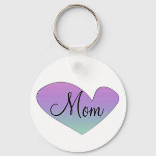 Mom Heart Keychain