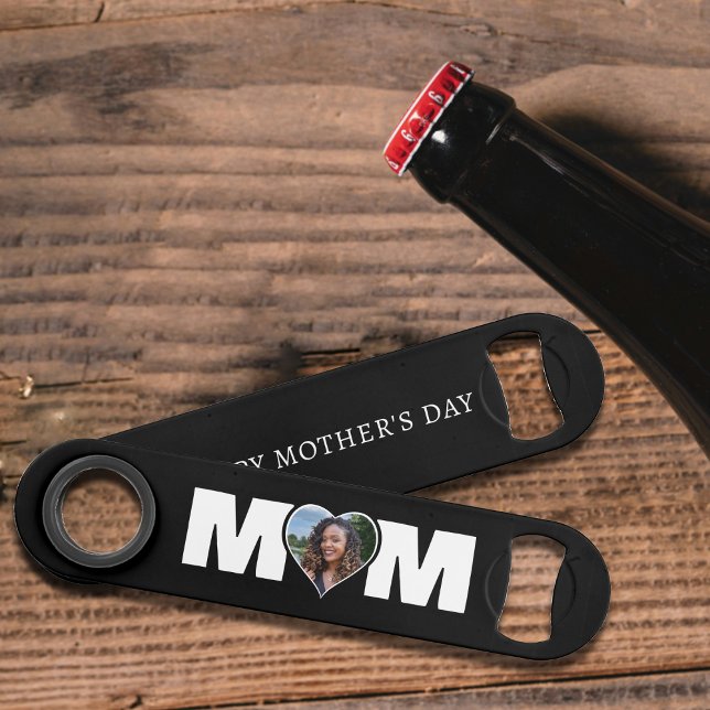 Mom Heart Photo Collage Happy Mother's Day (Mom Heart Photo Collage Happy Mother's Day Bar Key
)
