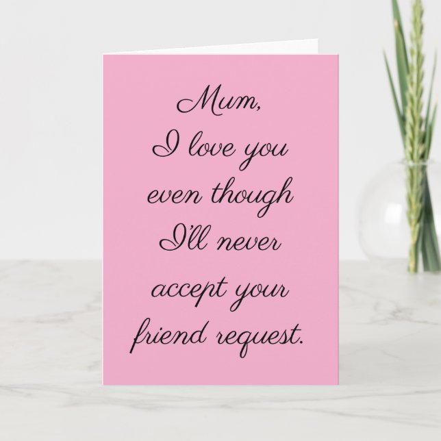 Mom, I love you Card (Front)