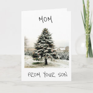 MOM IS BEST GIFT EVER "WINTER WONDERLAND TREE" HOLIDAY CARD