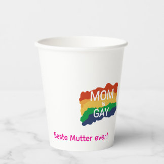 Mom is lesbian with rainbow paper cups