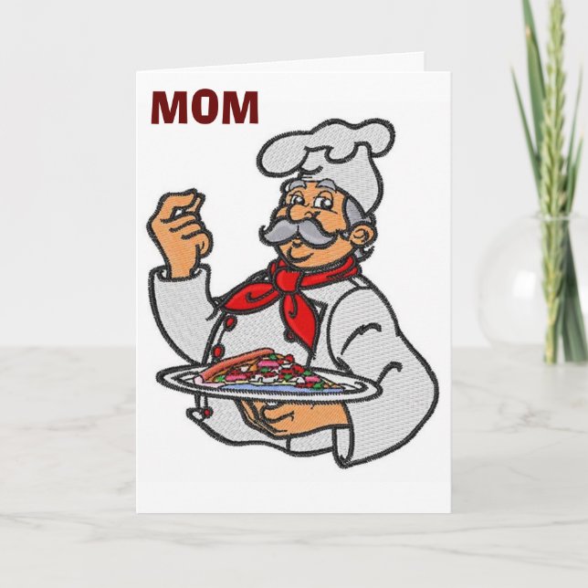 **MOM** ITALIAN CHEF SERVES UP "BIRTHDAY" WISHES CARD (Front)