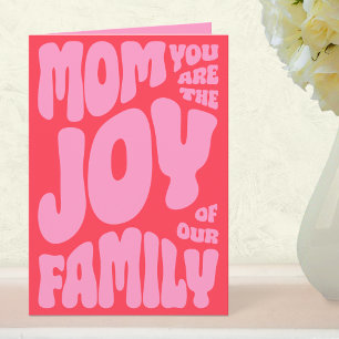 Mom Joy Of The Family Modern Mother's Day Card