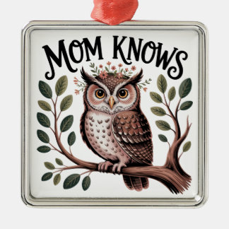 Mom Knows Metal Tree Decoration