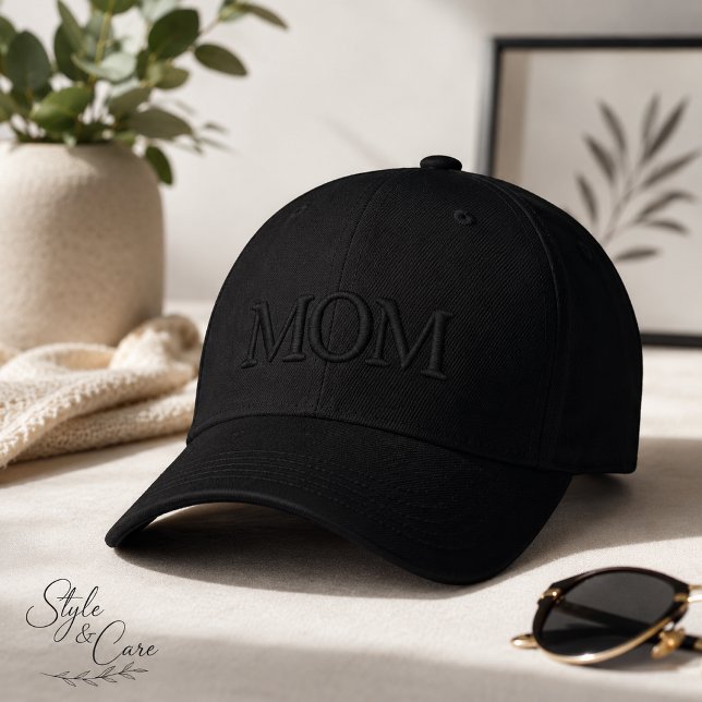 MOM Lettering Hat – Simple Embroidered Style (MOM Lettering Hat – Simple Embroidered Style)