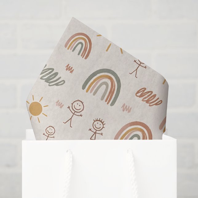 Mom Life Boho Rainbow Tissue Paper (Gift Bag)