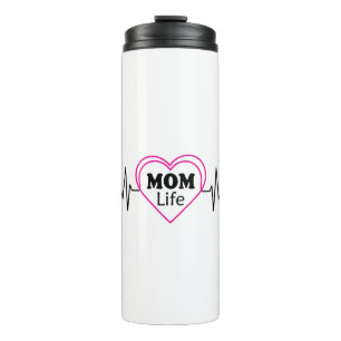 Mom Life Heartbeat Artwork Thermal Tumbler