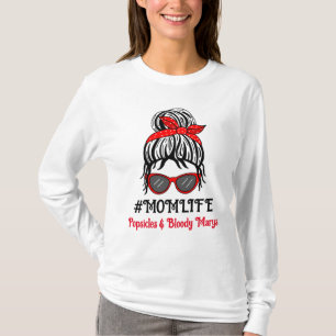 Mom Life   Popsicles and Bloody Marys T-Shirt