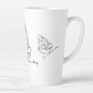 Mom Love T-shirt Beautiful Design Latte Mug