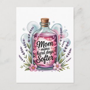 Mom Makes Hard Days Softer Holiday Postcard
