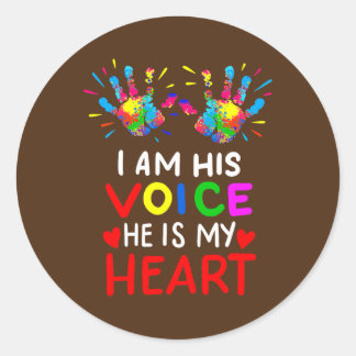 Mom Mama Autistic Autism Awareness Month Gifts  Classic Round Sticker