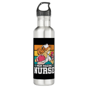Mom-mazing Nurse Boxing Boxer National Nurses Day 710 Ml Water Bottle