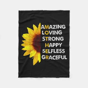 Mom mother's day mom amazing loving strong mom  fleece blanket
