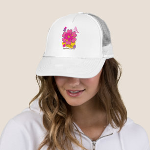 Mom My Forever Flower Design  Trucker Hat