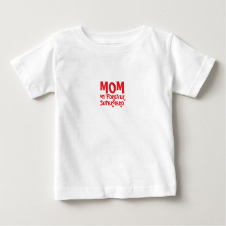 Mom My Forever Superhero  black Baby T-Shirt