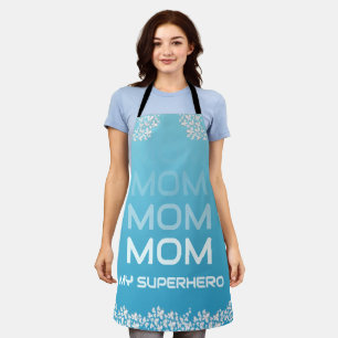 MOM My Superhero Blue Apron