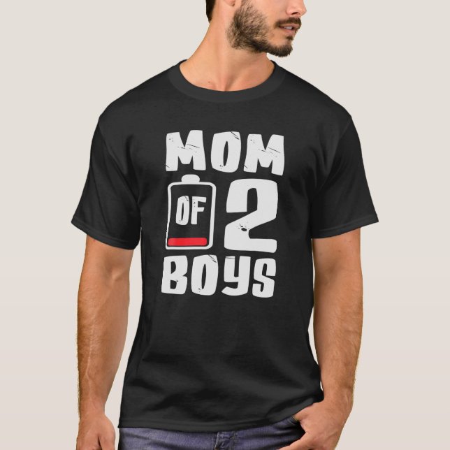 MOM OF 2 BOYS From Son Mothers Day Birthday Women T-Shirt (Front)