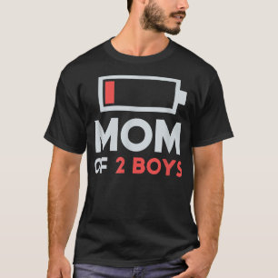 Mom of 2 Boys Gift from Son Mothers Day Birthday T-Shirt