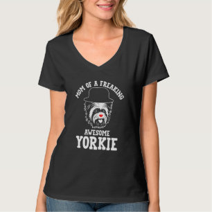 Mom of a Freaking Awesome Yorkie Yorkshire Terrier T-Shirt
