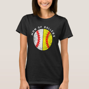 Mom Of Ballers   Baseball Softball Mom T-Shirt