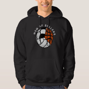 Mom Of Ballers Volleyball Soccer Basketball Mom Hoodie