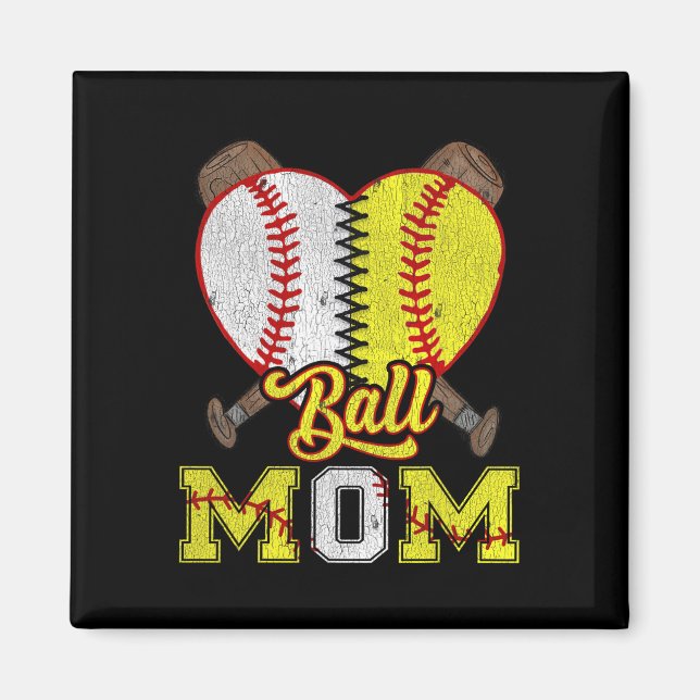 Mom Of Both Ll Mom Half Softll Half Sell  Magnet (Front)