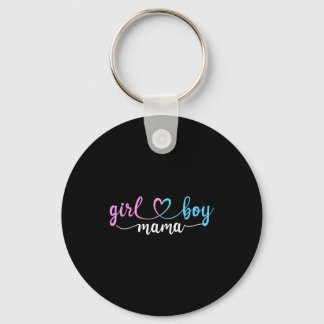 Mom of both mama of boys and girls key ring