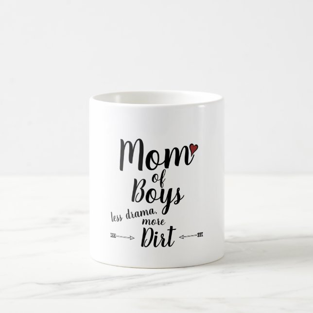 MOM OF BOYS MUG,GIFT COFFEE MUG (Center)