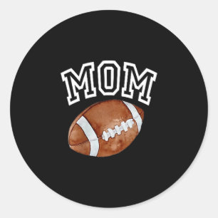 Mom Of The 1 Year Old Football Birthday Boy Family Classic Round Sticker