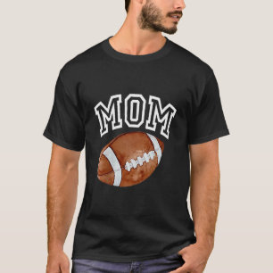 Mom Of The 1 Year Old Football Birthday Boy Family T-Shirt