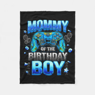 Mom Of The Birthday Boy Cool Gamer Funny Video Gam Fleece Blanket