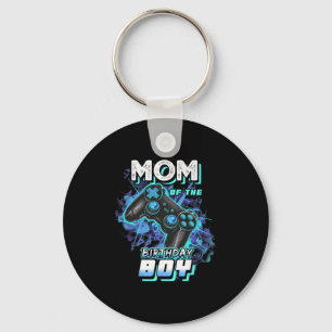 Mom Of The Birthday Boy Matching Video Game Birthd Key Ring