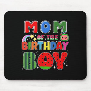 Mom Of The Birthday Boy Melon Family Matching Funn Mouse Pad